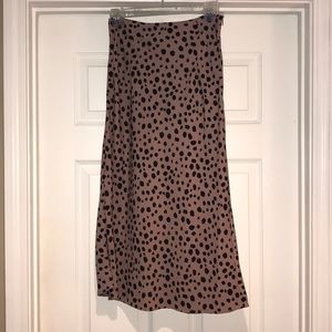 Animal print midi skirt